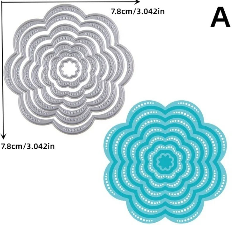 Flower Metal Cutting Dies Stencils for Scrapbooking & Cards Metal Cutting Dies Babs A