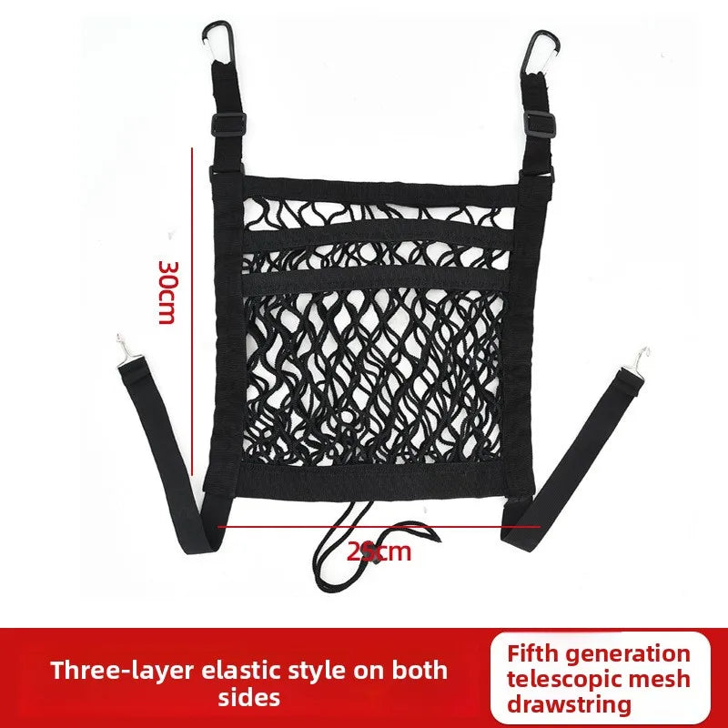Car Back Seat Elastic Mesh Organizer | Space-Saving Storage Net Car Seat Organizer Babs B