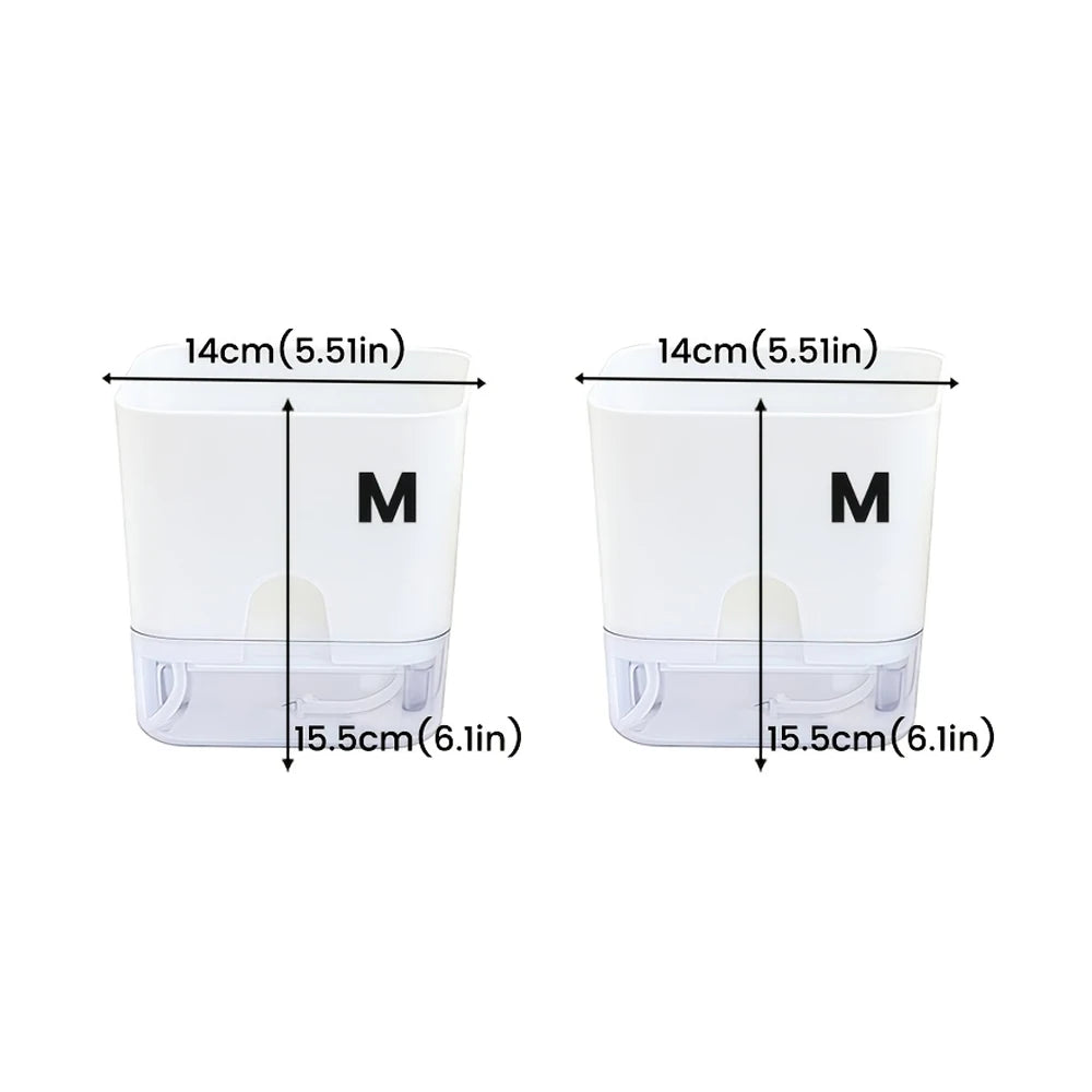 Clear Self-Watering Planter – Wicking Pot with Watering Bottle Self-Watering Planter Babs 2Pcs-M