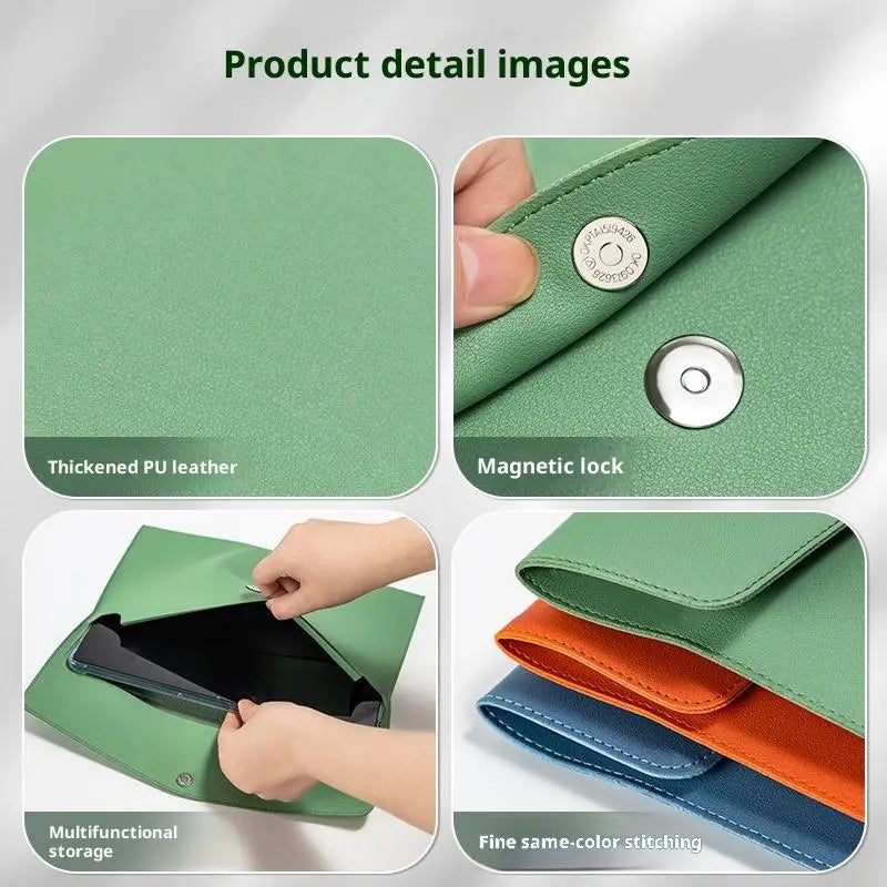A4 PU Leather Document Bag – Waterproof Business Briefcase Document Briefcase Bag Babs