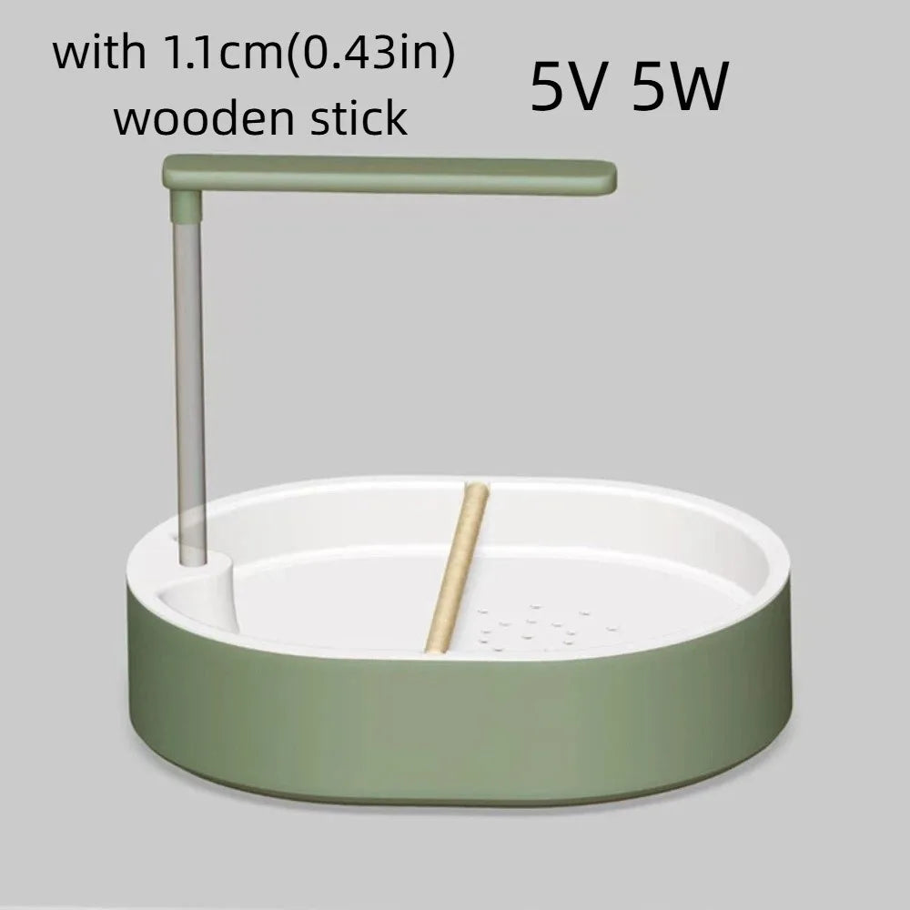 Automatic Circulating Bird Bath with Perch – Large Parrot Pool Bird Bath Babs Green Style B