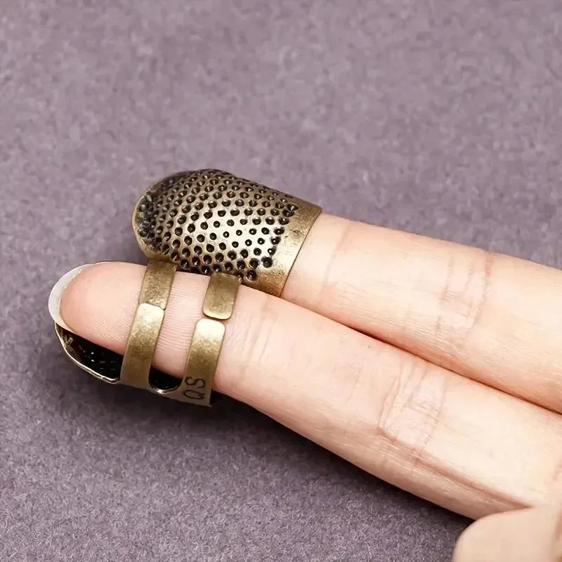 Adjustable Vintage Copper Sewing Thimble Ring | Embroidery Guard Sewing Thimble Ring Babs