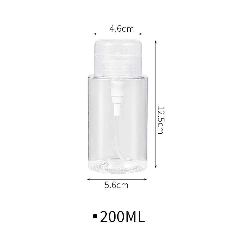 Lockable Push-Down Pump Dispenser Bottle – Nail & Makeup Pump Dispenser Bottle Babs 200ML
