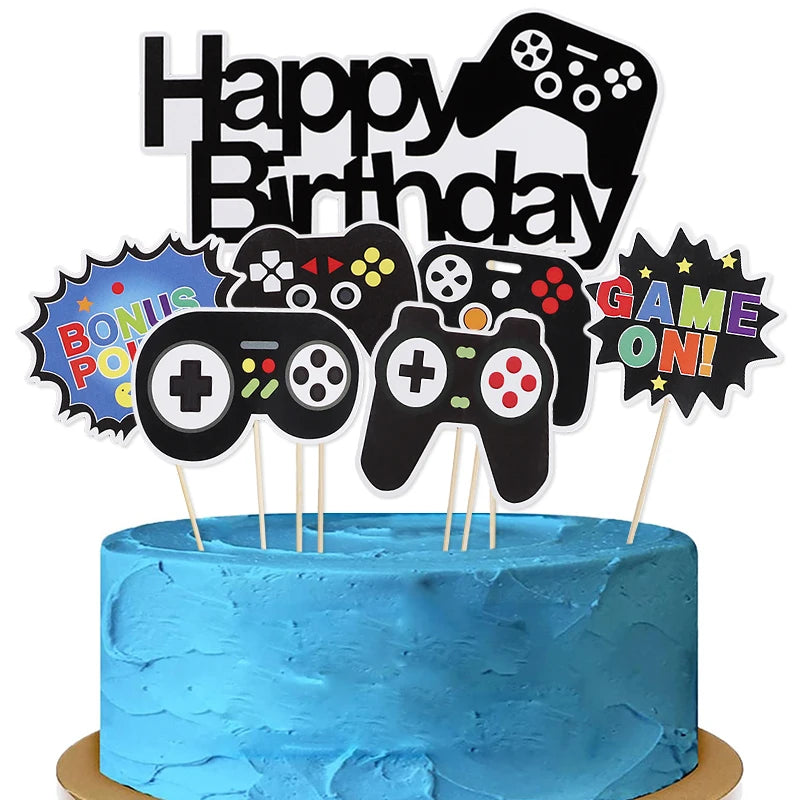 13-Piece Video Game Cake Toppers & Cupcake Picks Birthday Set Cake Topper Set Babs