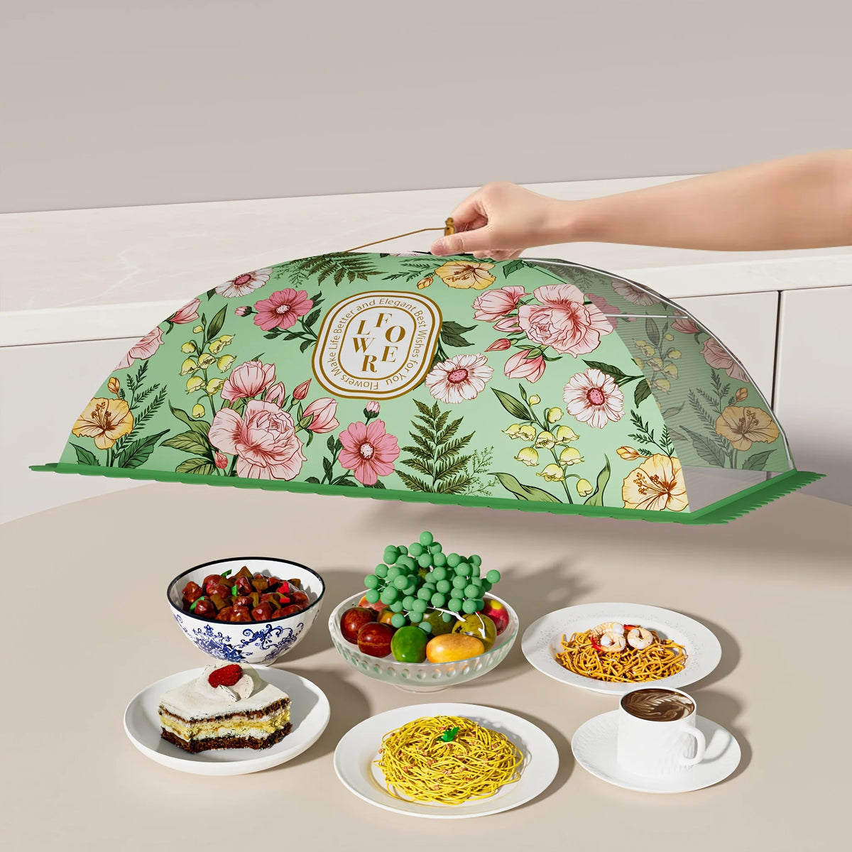 Foldable Mesh Food Cover – Dust & Fly Proof Dining Cover Mesh Food Cover Babs