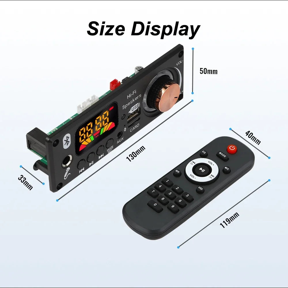 KEBIDUMEI 160W Bluetooth 5.1 MP3 Decoder Board Amplifier FM Radio Bluetooth Amplifier Board Babs