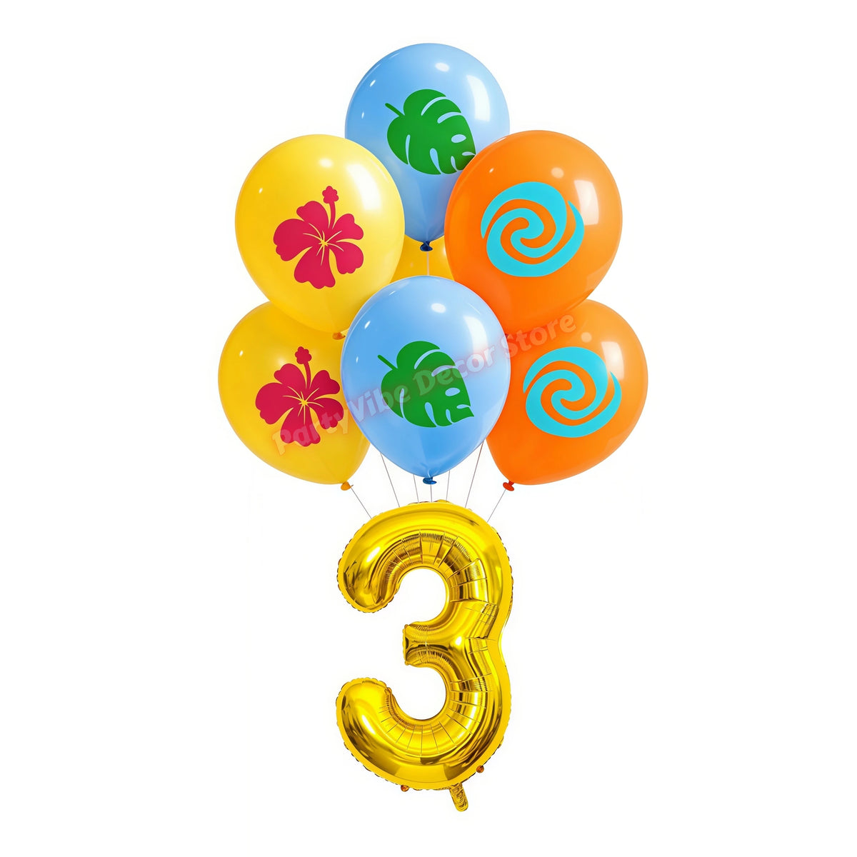 Ocean Theme Birthday Party Kit – Plates, Cups & Balloons Party Tableware Kit Babs 19pcs Balloons 3