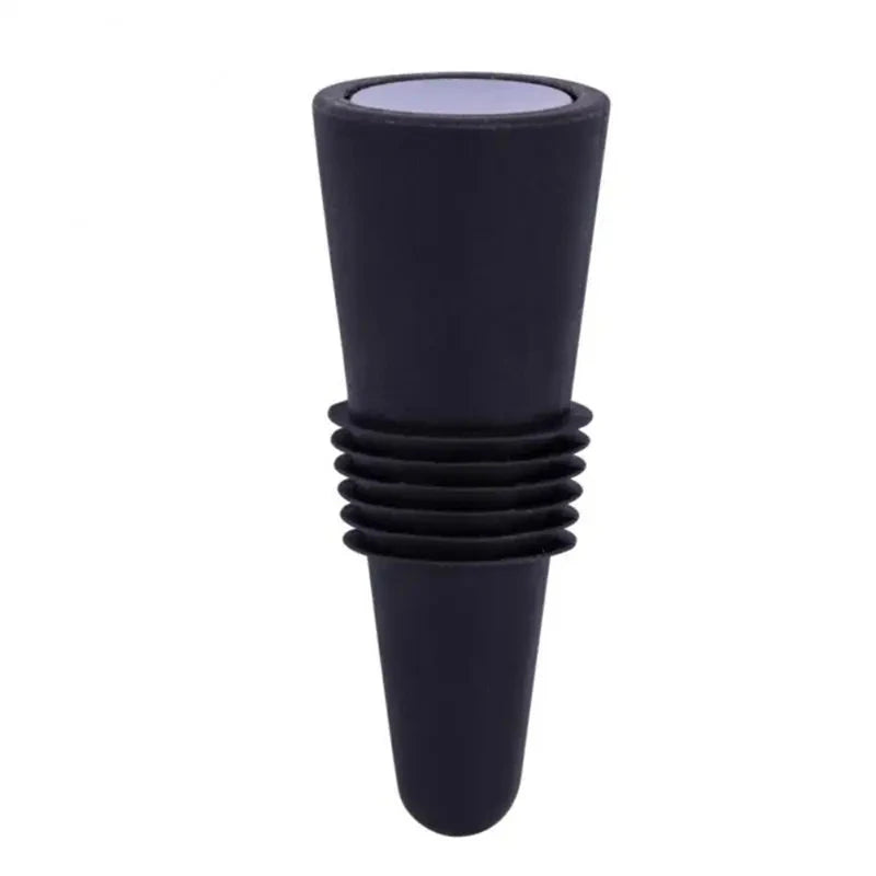 Reusable Silicone Vacuum Wine & Champagne Bottle Stopper Wine Bottle Stopper Babs 1pcs Black