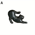 Cat Shaped Cast Iron Cabinet Knobs & Drawer Pulls – Matte Black Cabinet Knobs & Pulls Babs A