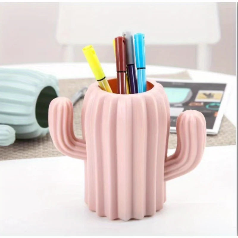Cactus Desktop Pencil & Pen Holder Organizer | 3 Colors Desk Pencil Holder Babs
