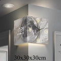 Modern Luxury Silent Acrylic Wall Clock – Double-Sided Backlit Wall Clock Babs 30x30x30cm