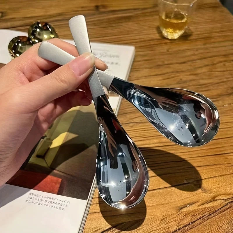 Stainless Steel Golden Soup Spoon – Short Handle Caviar Spoon Kitchen Spoon Babs
