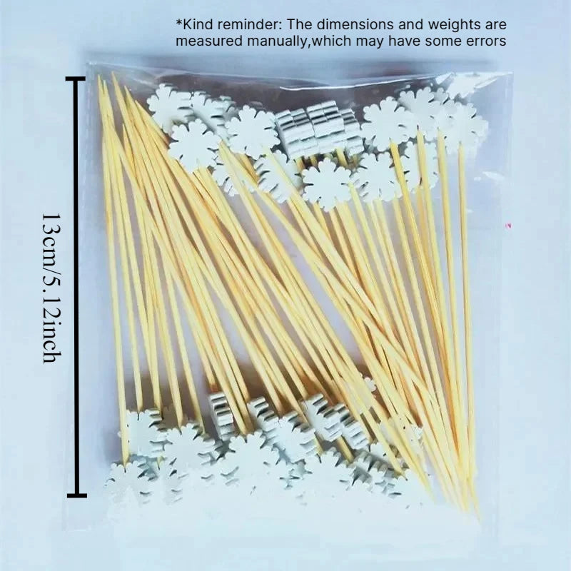 Christmas Bamboo Fruit Picks – 50pc Holiday Party Toothpicks Holiday Party Picks Babs