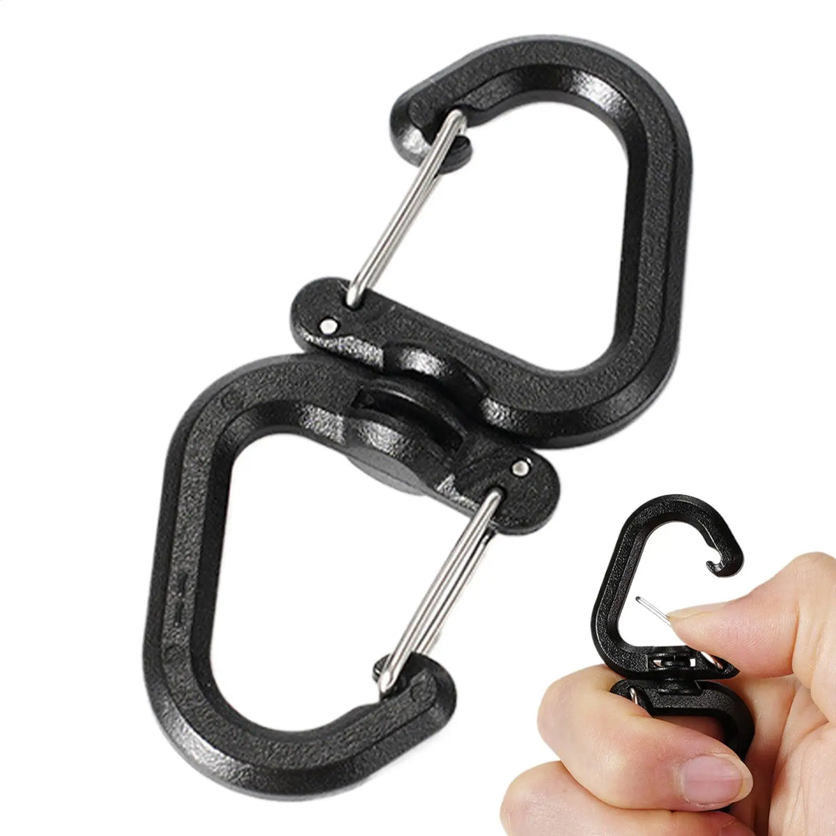 360° Rotating S-Hook Carabiner Clip for Backpacks & Hiking Carabiner Clip Hook Babs