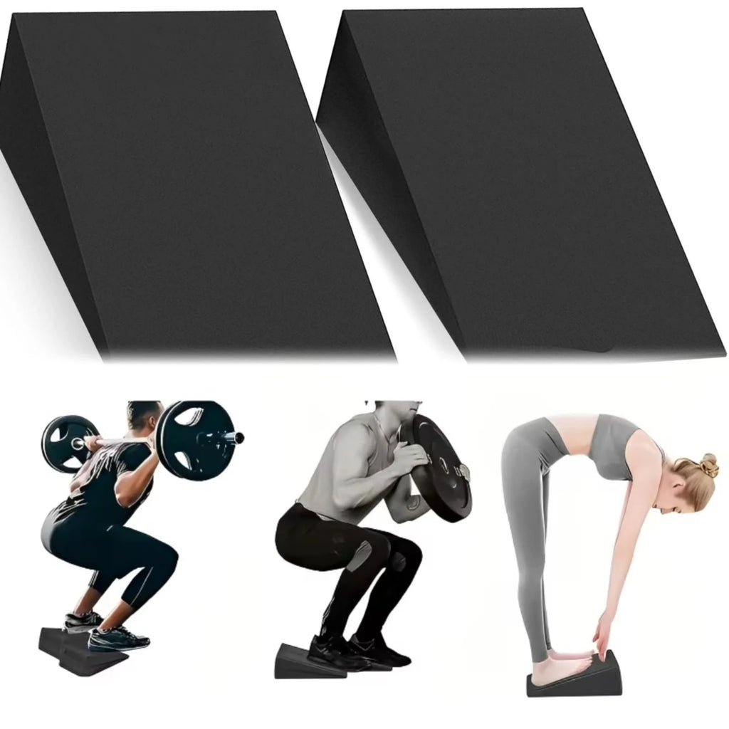 2-Pack Squat Wedge Blocks | Non-Slip Foam Heel Slant Board Squat Wedge Blocks Babs