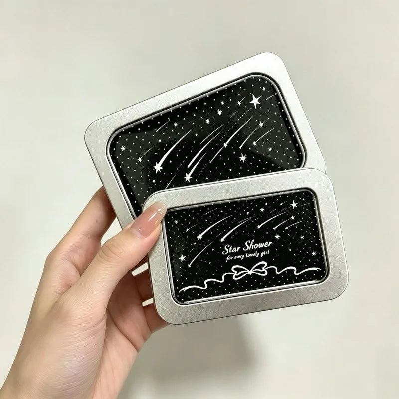 Square Matte Tin Box with Window | Photocard Organizer Tin Storage Box Babs