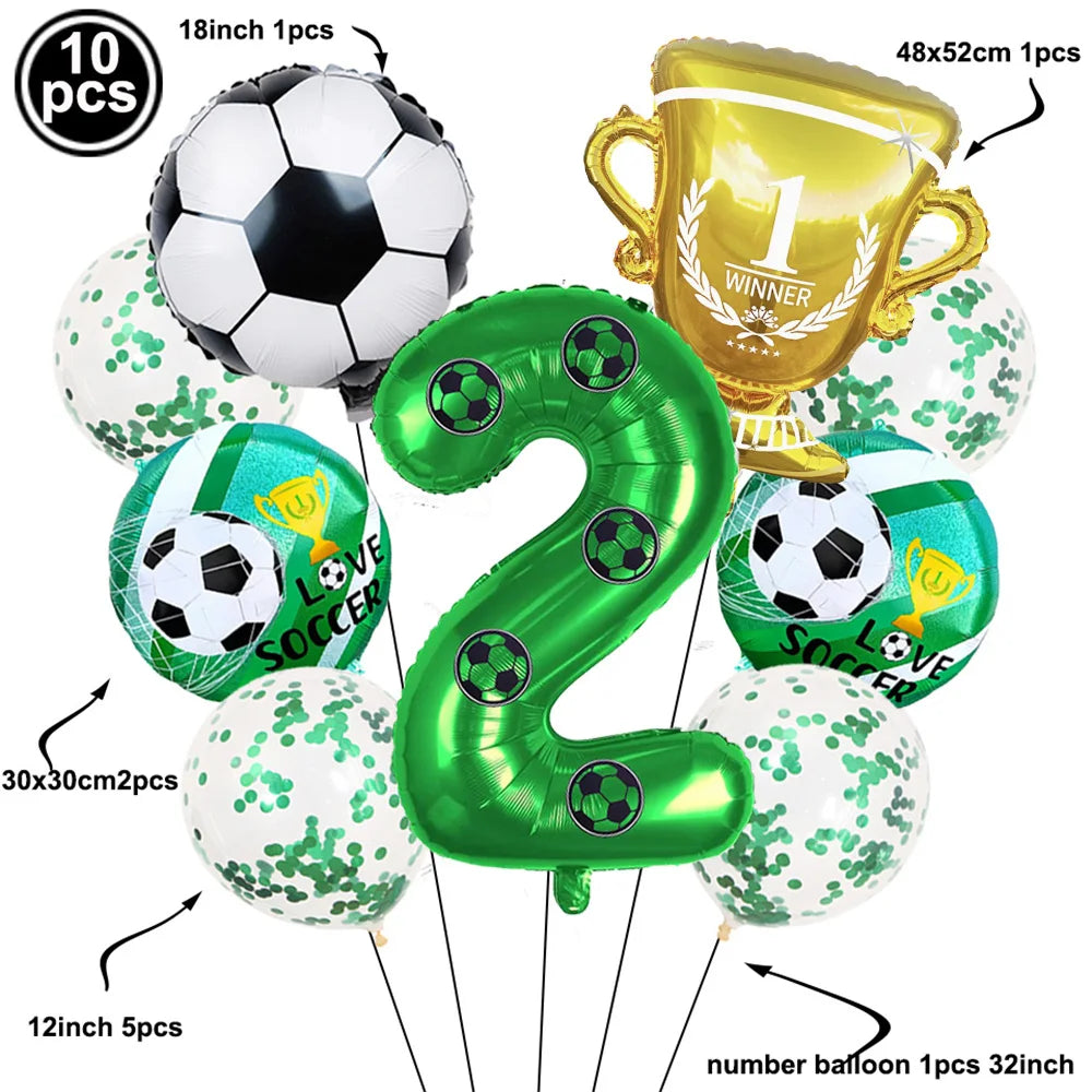 Soccer Party Balloon Kit – Football Birthday Decoration Set Party Balloon Kit Babs A Number 2 As pictures show