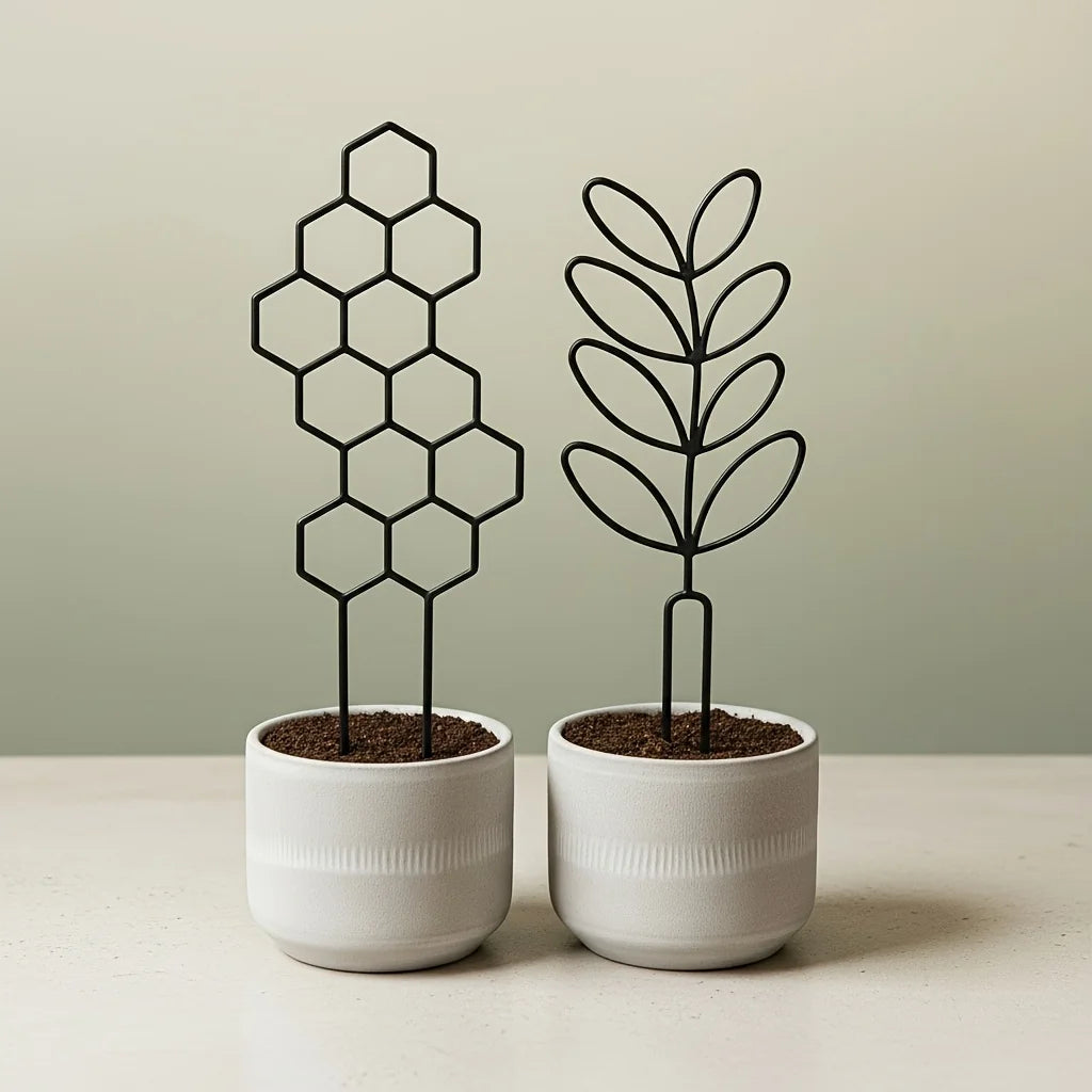 Indoor Plant Trellis Leaf Shape Climbing Support 1/2 Pack Plant Trellis Babs