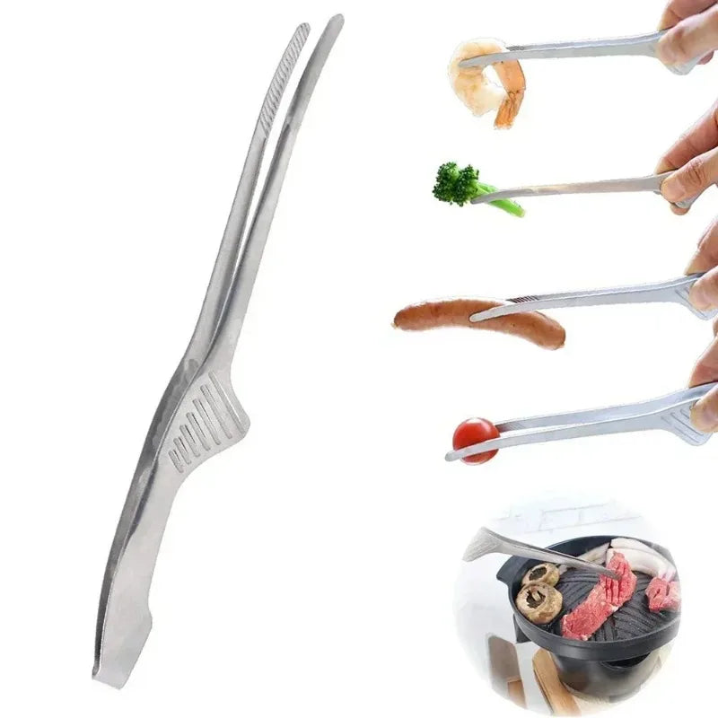 Stainless Steel BBQ Food Tongs – Multipurpose Kitchen Clips BBQ Food Tongs Babs