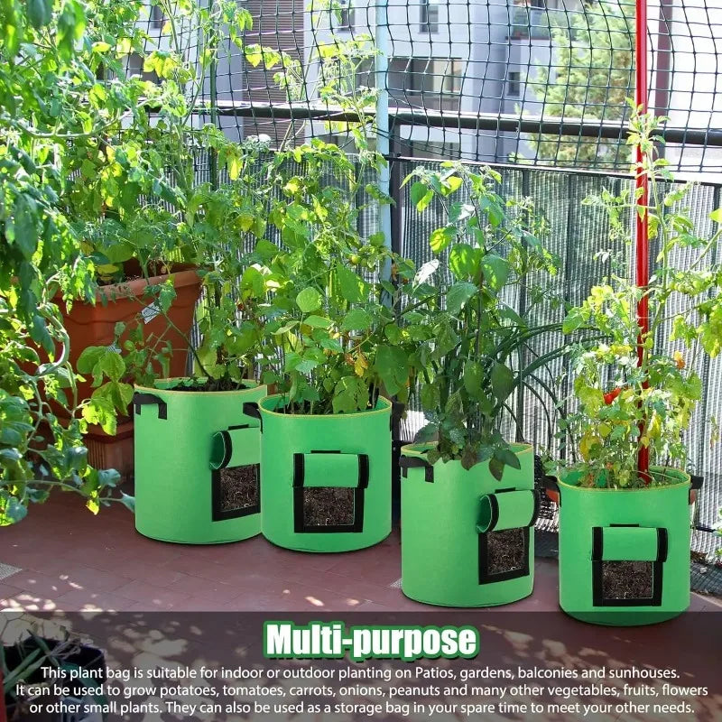 5/10 Gallon Fabric Plant Grow Bags – Potato & Vegetable Planter Fabric Grow Bags Babs