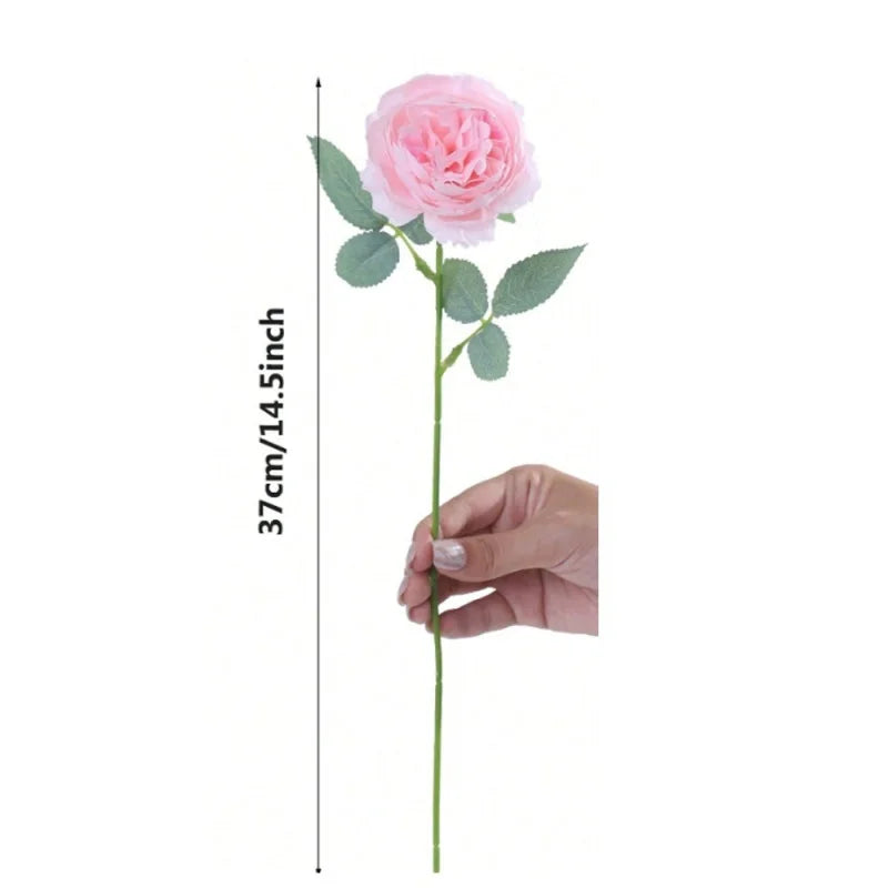 3pcs Silk Peony Flower Heads – Wedding & DIY Home Decor Artificial Silk Flowers Babs