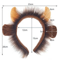 Plush Cattle Costume Set – Horn Ear Headband & Tail Cosplay Costume Accessory Set Babs 2