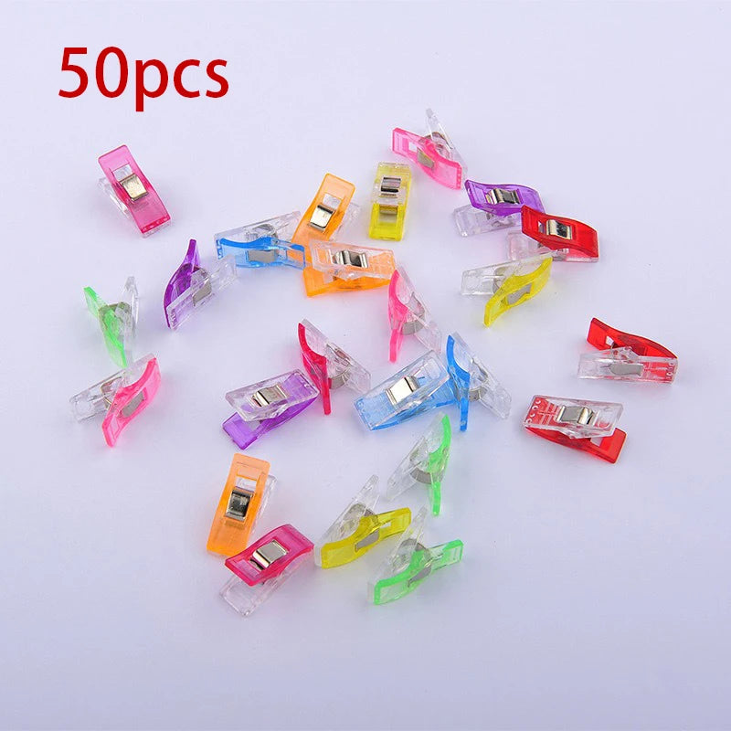 Colorful Sewing Clips 50/100/200 PCS – Plastic Craft Clips Sewing Clips Babs 50pcs-color mix