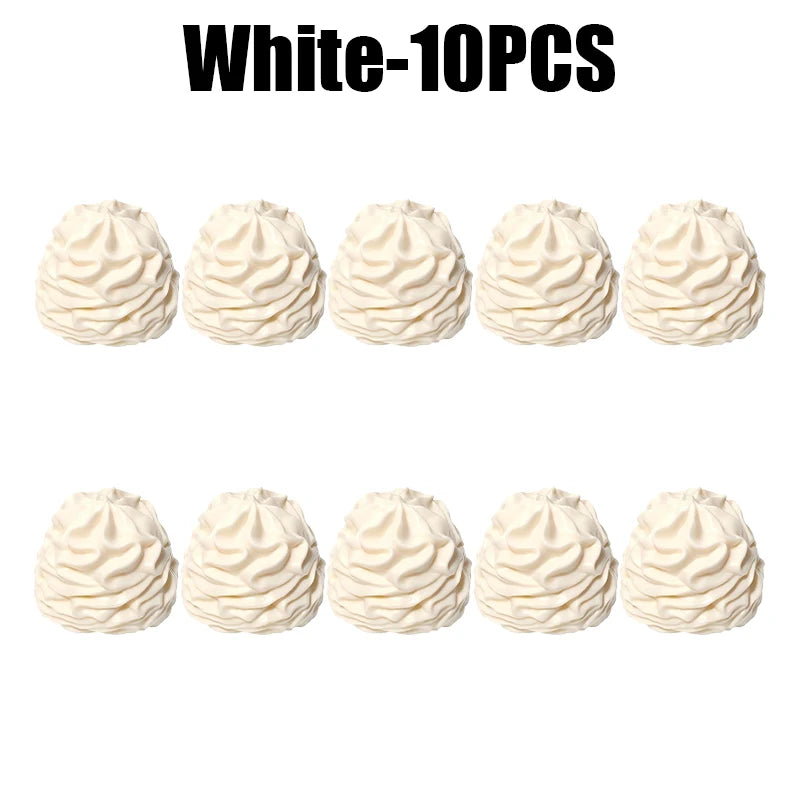 Realistic Cream Squeeze Toy Silicone Fidget Keychain Pendant Squeeze Fidget Keychain Babs White 10PCS