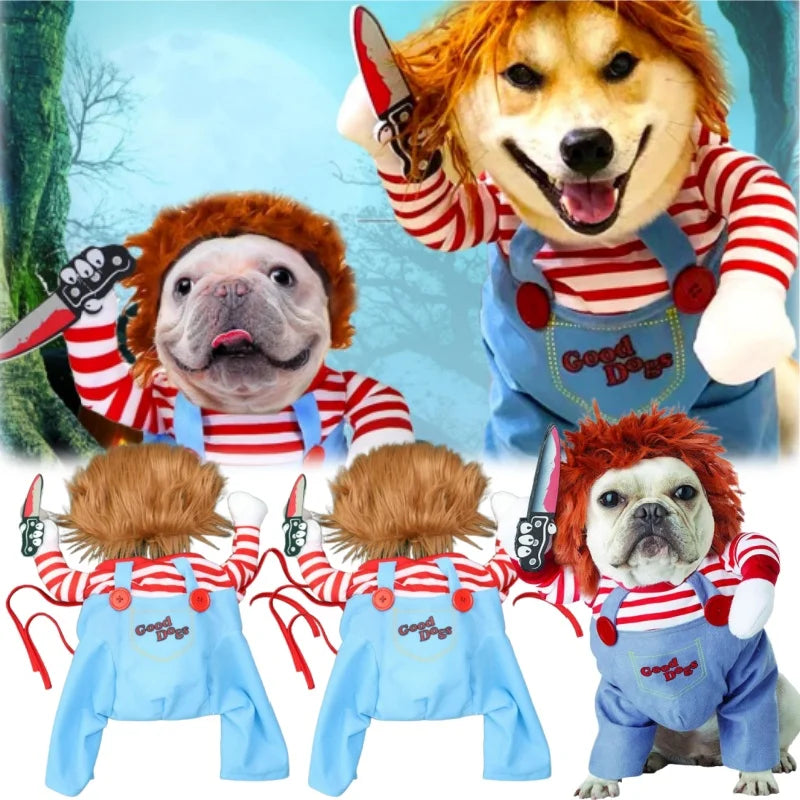 Dog Halloween Doll Costume – Funny Outfit for Small & Medium Pets Pet Halloween Costume Babs