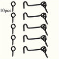Cabin Hook & Eye Door Gate Latch with Screws – Carbon Steel Door Hook Latch Babs 10pcs