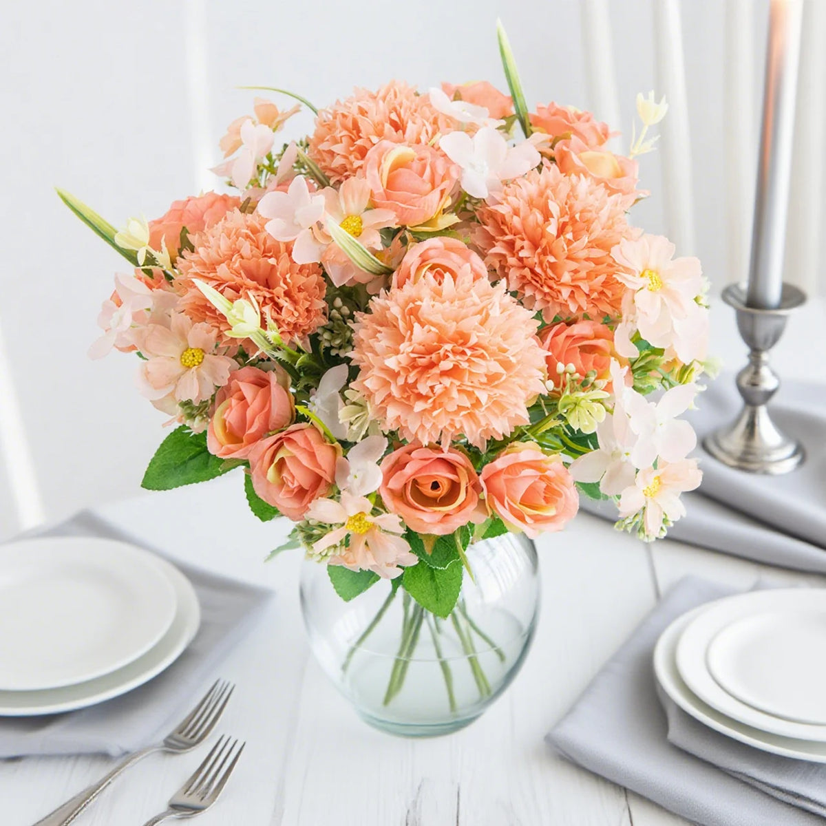 Artificial Silk Rose Bouquet for Wedding & Home Décor Artificial Flower Bouquet Babs