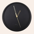 Nordic Metal Wall Clock – Silent 3D Large Modern Décor Wall Clock Babs black 12 inch