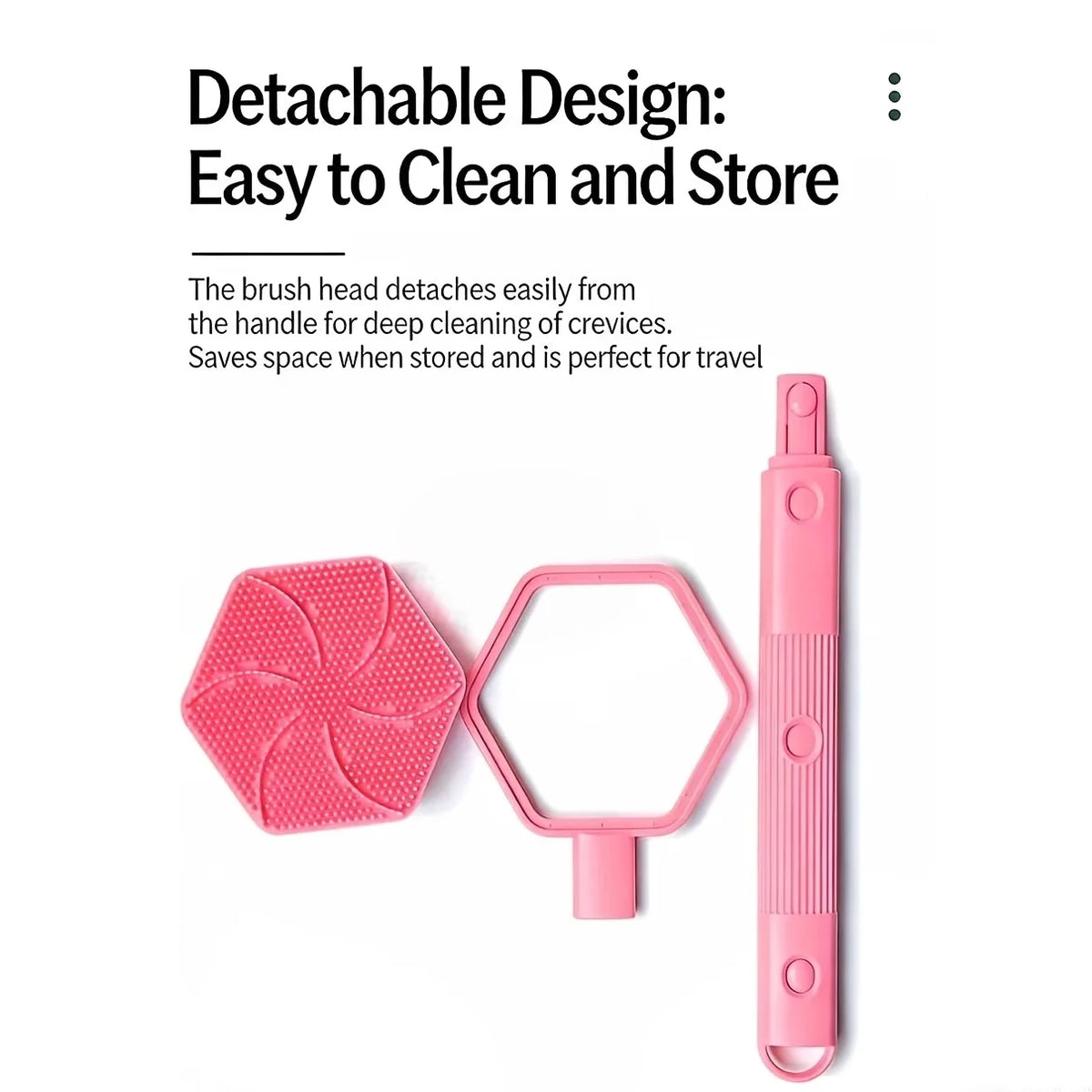 Double-Sided Shower Brush – Extendable Silicone Back Scrubber Bath Brush Babs