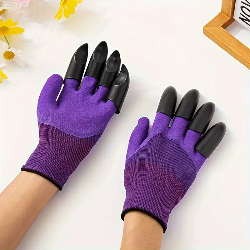 Claw Garden Gloves 2-Pair Set – Scratch-Resistant Digging Gloves Garden Claw Gloves Babs purple