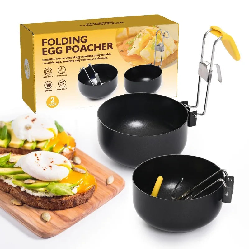 Foldable Egg Poacher Spoon – Non-Stick Stainless Steel Kitchen Tool Egg Poacher Spoon Babs