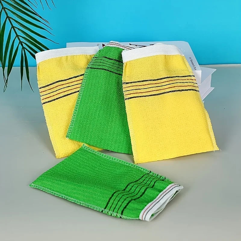 5-Piece Exfoliating Shower Gloves & Towel Set – Body Scrub Exfoliating Bath Set Babs