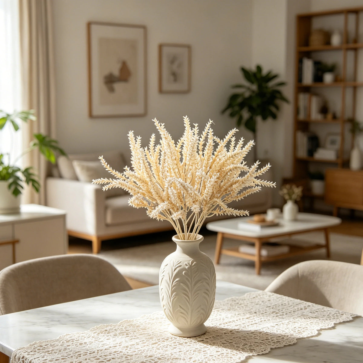 Artificial Wheat Ear Stems – Wedding Bouquet & Home Decor Artificial Floral Stems Babs
