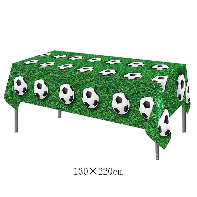 Soccer Football Party Supplies – Plates, Cups, Napkins & Runner