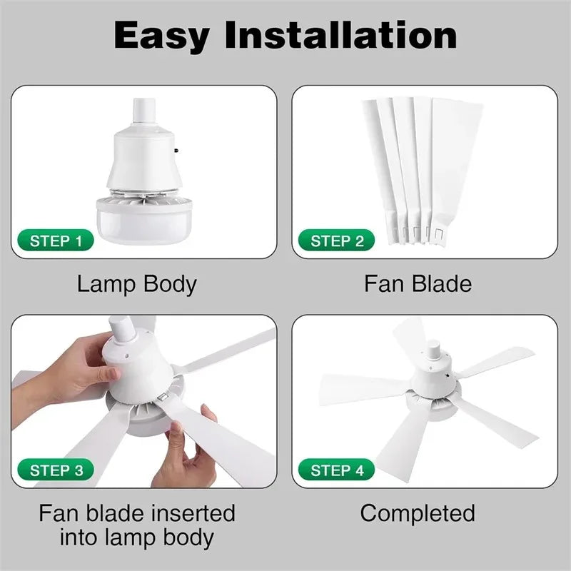 Modern LED Ceiling Fan Light with Remote Control | Dimmable LED Ceiling Fan Light Babs