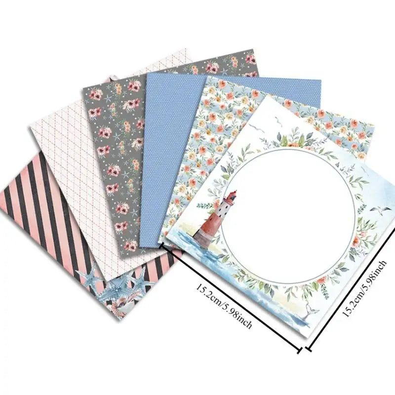 24-Sheet Ocean Scrapbooking Paper Pad – Origami & Card Making Scrapbooking Paper Pad Babs