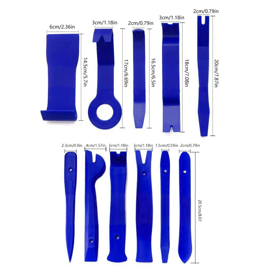 11-Piece Car Trim Removal Tool Kit – Panel & Dashboard Pry Set Auto Trim Removal Kit Babs