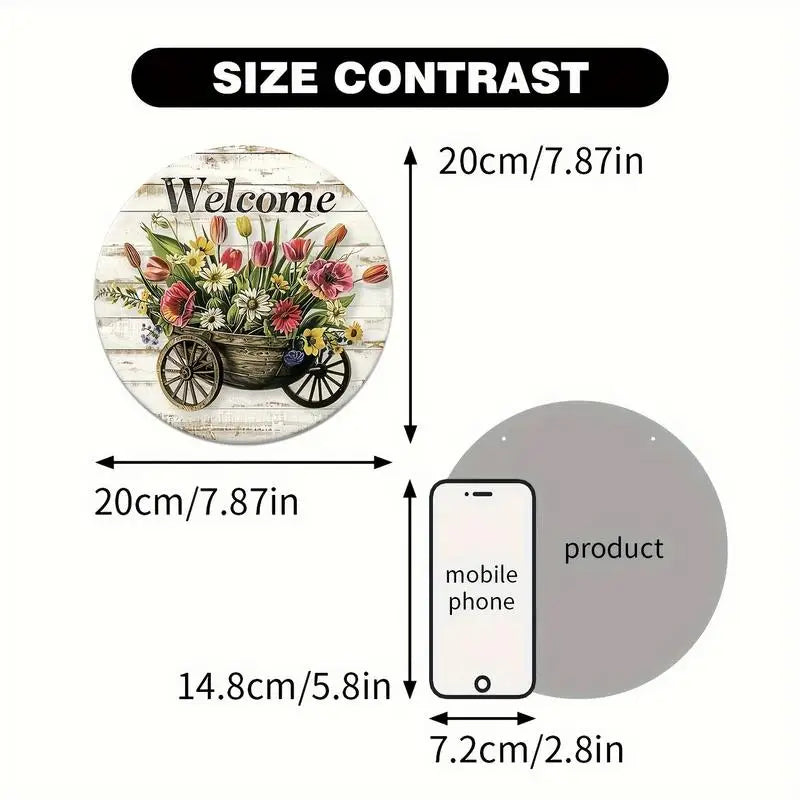 Wooden Floral Door Hanging Decoration – Courtyard Welcome Decor Door Hanging Decoration Babs