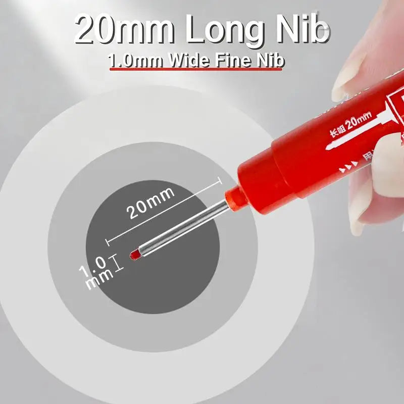Deep Hole Marker Pen Long Needle 20mm/45mm – Woodworking & Tile Deep Hole Marker Pen Babs