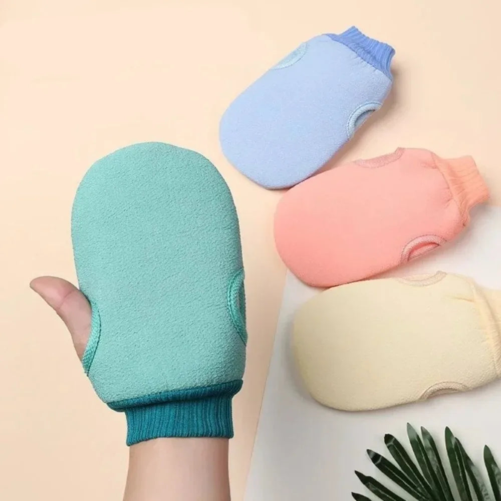 Exfoliating Bath Scrub Mitt – 2-Layer Loofah Body Glove Exfoliating Bath Mitt Babs