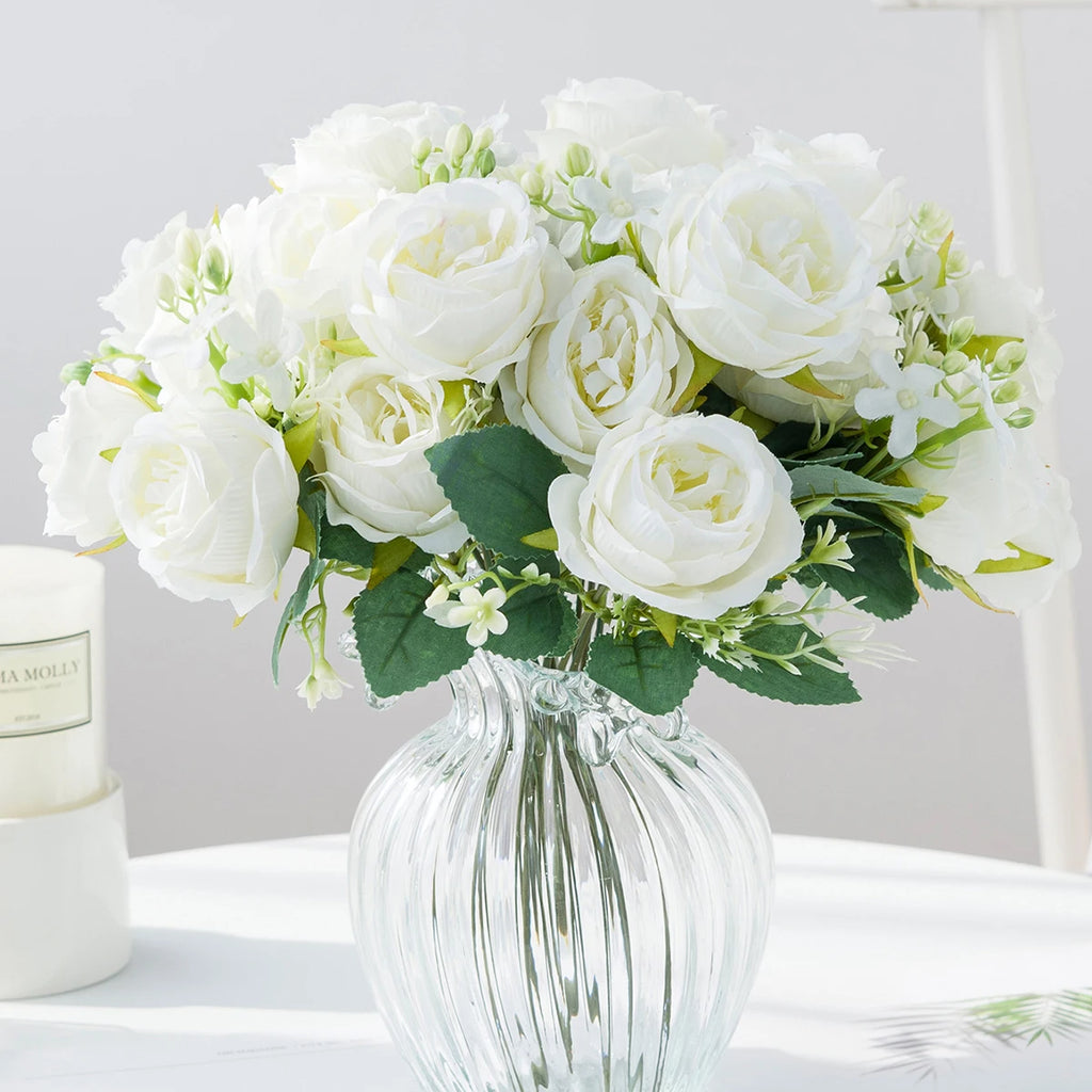Silk Peony & Rose Artificial Flower Bouquet | Home Décor Artificial Flower Bouquet Babs