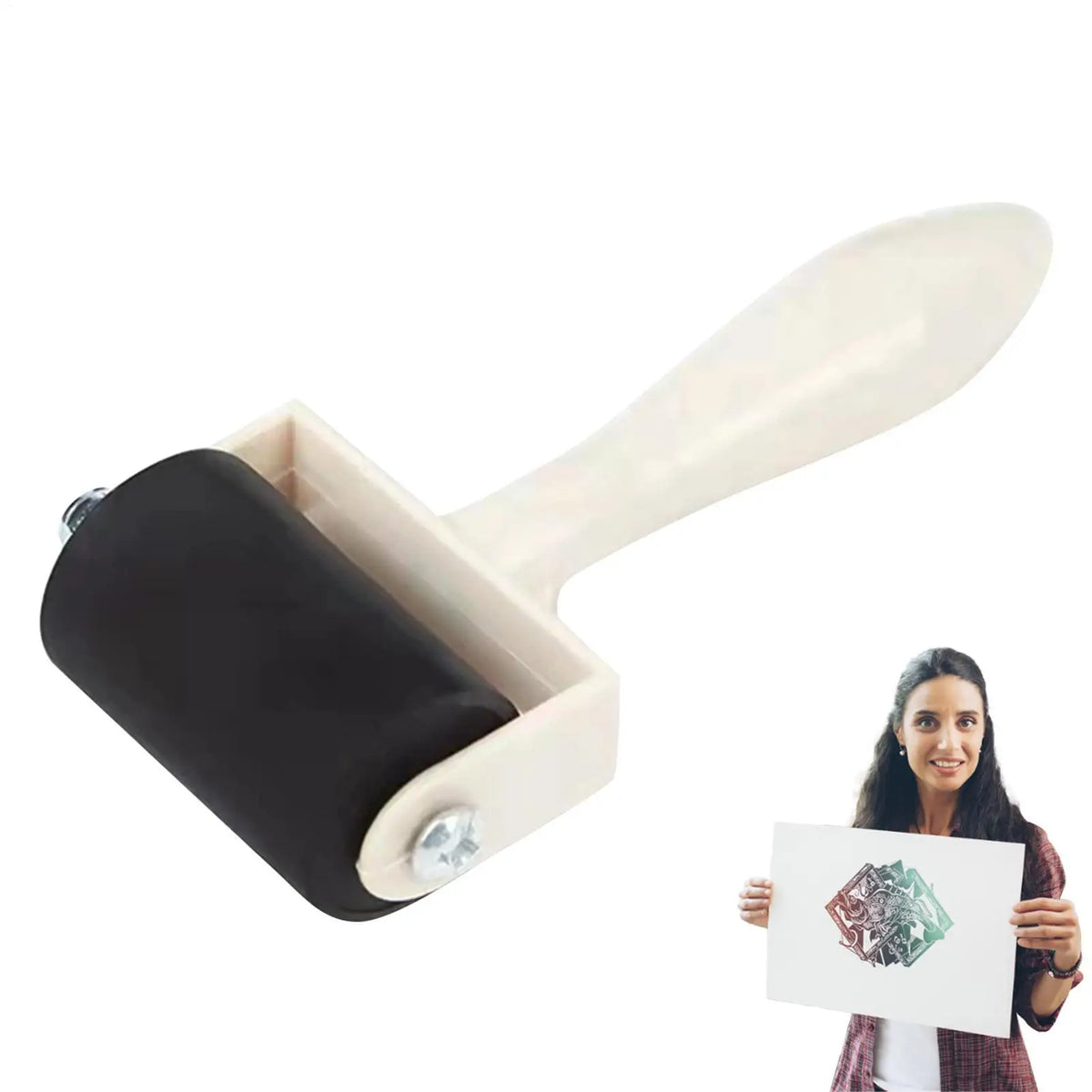 Professional Rubber Roller for Printmaking, Stamping & Art Printmaking Rubber Roller Babs