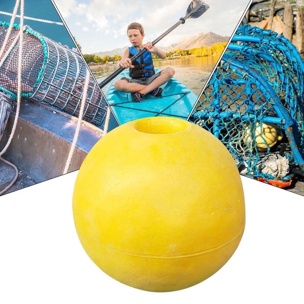 Rope Float Buoy – Deep Water Marker for Kayak, Dock & Boat Marine Buoy Float Babs