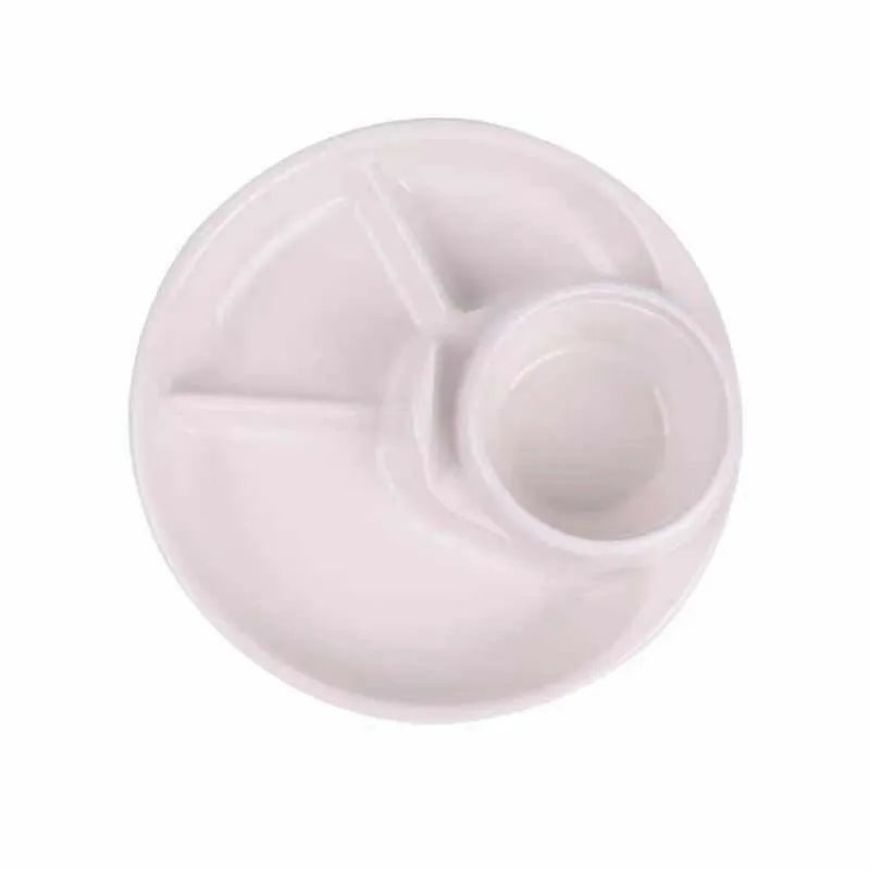 21cm Divided Plate – Portable BBQ Picnic Tray for Kids & Adults Divided Dinner Plate Babs