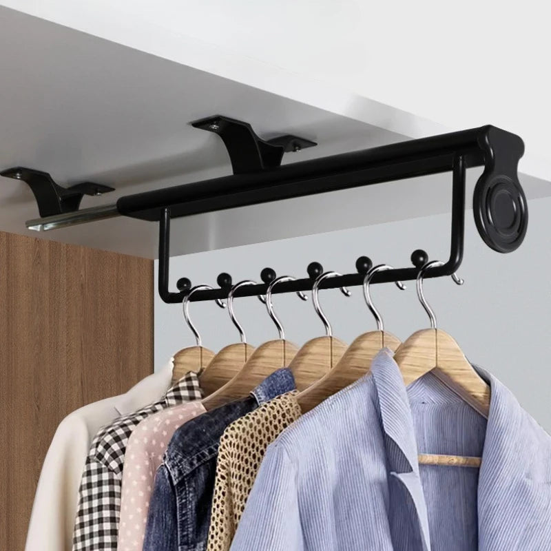 Telescopic Wardrobe Hanging Rod – Retractable Clothes Rack Wardrobe Hanging Rod Babs
