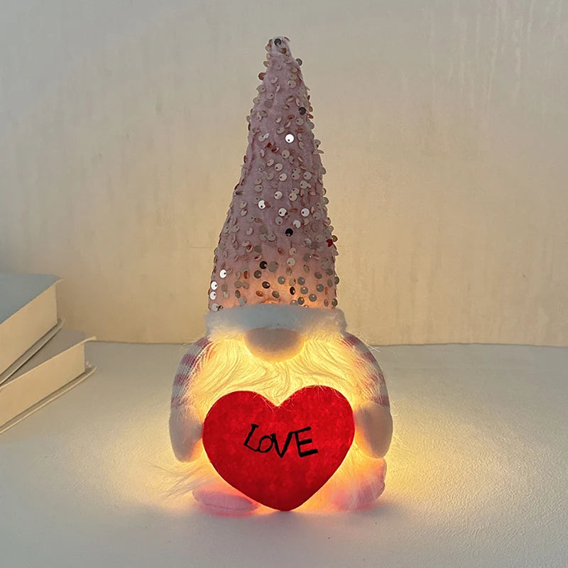 LED Glowing Faceless Gnome Plush Doll | Holiday & Valentine Décor Holiday Gnome Ornament Babs